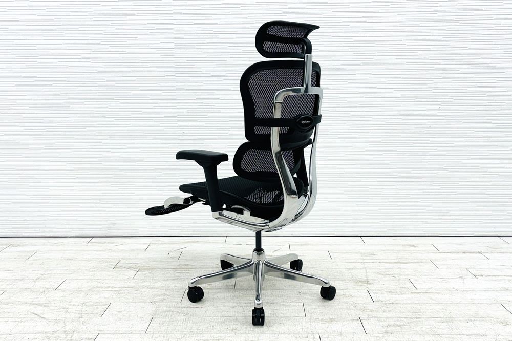 【未使用品】 自社保証有 エルゴヒューマンプロ2 オットマン 中古 ergohuman PRO2 Ottoman 中古オフィス家具 BKフレーム ブラック メモリーロッキング付の画像