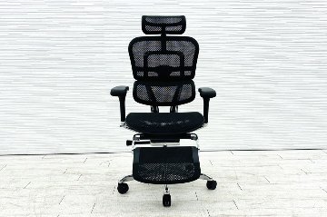 【未使用品】 自社保証有 エルゴヒューマンプロ2 オットマン 中古 ergohuman PRO2 Ottoman 中古オフィス家具 BKフレーム ブラック メモリーロッキング付の画像