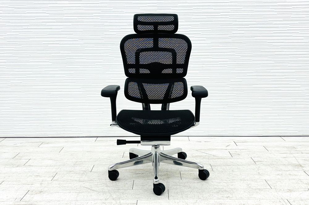 【未使用品】 自社保証有 エルゴヒューマンプロ2 中古 ergohuman PRO2 中古オフィス家具 BKフレーム ブラック メモリーロッキング付の画像