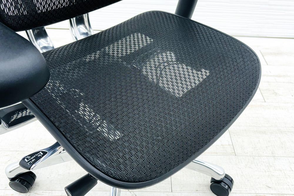 【未使用品】 自社保証有 エルゴヒューマンプロ2 中古 ergohuman PRO2 中古オフィス家具 BKフレーム ブラック メモリーロッキング付の画像