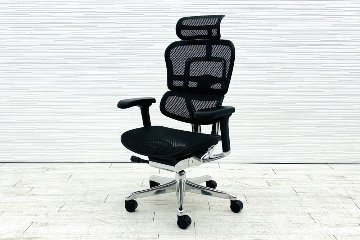 【未使用品】 自社保証有 エルゴヒューマンプロ2 中古 ergohuman PRO2 中古オフィス家具 BKフレーム ブラック メモリーロッキング付の画像