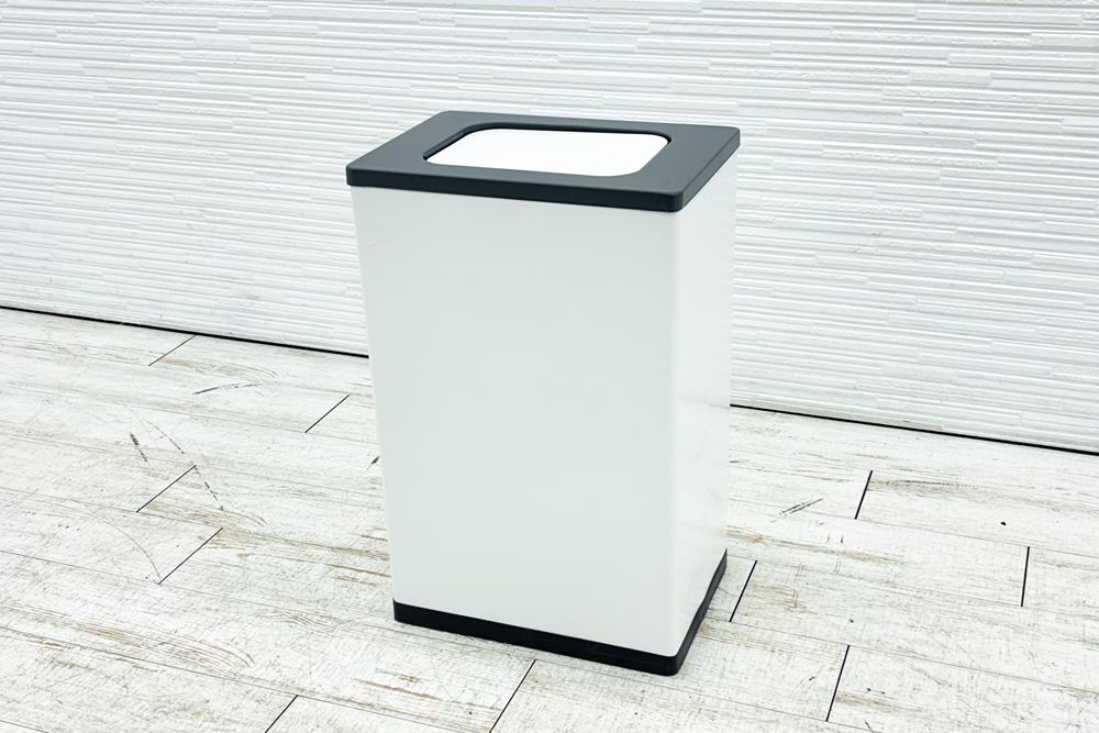 クズ入れ ゴミ箱 ダストボックス 中古 コクヨ 中古オフィス家具 スチールタイプ 回転ブタ 回転フタ 380/265/595の画像