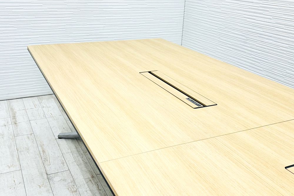 オカムラ ラティオ 中古 幅3600 大型会議テーブル ミーティングテーブル 会議机 四角天板 中古オフィス家具 3600/1200/720の画像