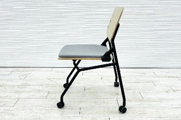 オカムラ ライブス ネスティングチェア 中古 Lives Nesting Chair ミーティングチェア 会議椅子 中古オフィス家具 グレーの画像