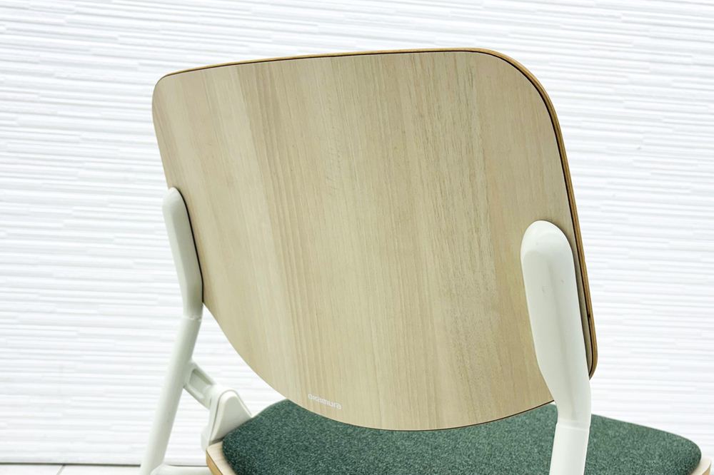 オカムラ ライブス ネスティングチェア 中古 Lives Nesting Chair ミーティングチェア 会議椅子 中古オフィス家具 ダークグリーンの画像