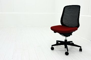 コクヨ シロッコチェア 中古 Scirocco(シロッコ)シリーズ 可動肘 KOKUYO 中古オフィス家具 レッド/ブラックの画像