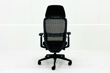 オカムラ シルフィーチェア 中古 2019年製 エクストラハイバック 可動肘 OKAMURA Sylphy 中古オフィス家具 ブラックの画像