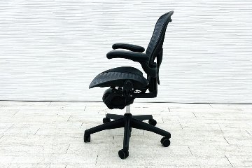 アーロンチェア 中古 Bサイズ フル装備 タキシードメッシュ ハーマンミラー Herman Miller Aeron Chairs 中古オフィス家具 肘レバーの画像