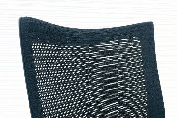 バロンチェア オカムラ 中古 ローバック OKAMURA Baron シルバーフレーム メッシュ 可動肘 中古オフィス家具 ブラックの画像