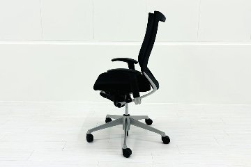 中古 バロンチェア オカムラ OKAMURA Baron 中古オフィス家具 ハイバック 可動肘 ブラックの画像