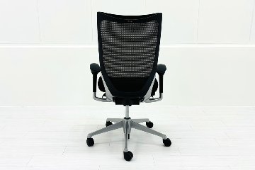 中古 バロンチェア オカムラ OKAMURA Baron 中古オフィス家具 ハイバック 可動肘 ブラックの画像