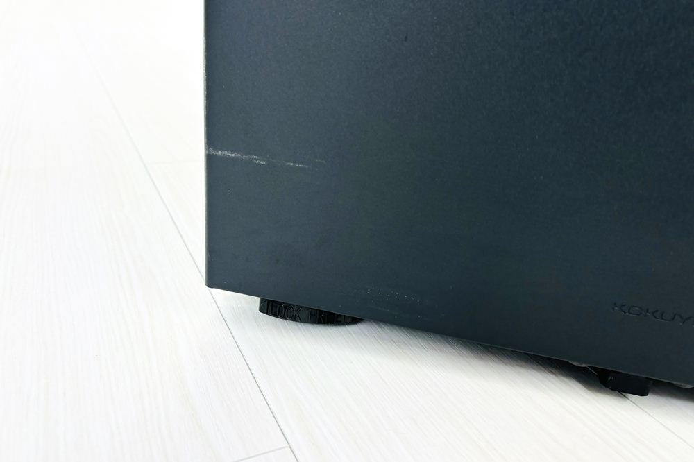 コクヨ サイビ SAIBI ブーメランデスク 中古 3段ワゴン付 120° 幅1200 中古オフィス家具 1200/740/720の画像