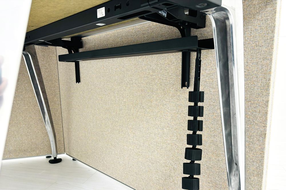 コクヨ サイビ SAIBI ブーメランデスク 中古 3段ワゴン付 120° 幅1200 中古オフィス家具 1200/740/720の画像