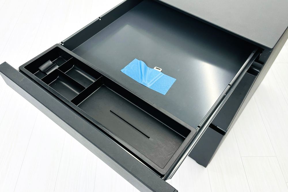 コクヨ サイビ SAIBI ブーメランデスク 中古 3段ワゴン付 120° 幅1200 中古オフィス家具 1200/740/720の画像