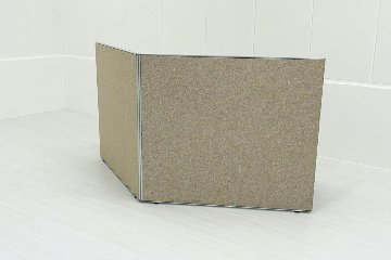 コクヨ サイビ SAIBI ブーメランデスク 中古 3段ワゴン付 120° 幅1200 中古オフィス家具 1200/740/720の画像