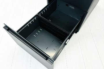 コクヨ サイビ SAIBI ブーメランデスク 中古 3段ワゴン付 120° 幅1200 中古オフィス家具 1200/740/720の画像