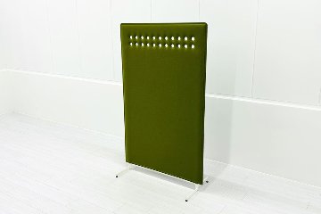 オカムラ ライブス パネル パーテーション 中古 間地切り OKAMURA Lives Panel 中古オフィス家具 グリーン/ライトグレー 900/420/1460の画像