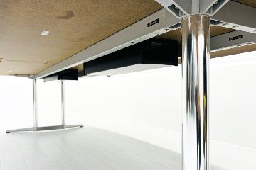 オカムラ ラティオ 中古 幅3200 大型会議テーブル RATIO ミーティングテーブル 舟形天板 中古オフィス家具 3200/1200/720の画像