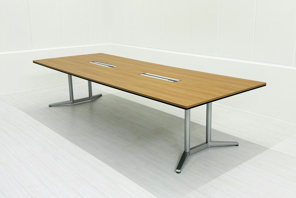 オカムラ ラティオ 中古 幅3200 RATIO 大型会議テーブル ミーティングテーブル 中古オフィス家具 3200/1200/720の画像