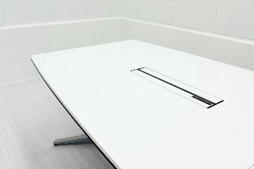 オカムラ ラティオ 中古 大型会議テーブル 幅3200 RATIO ミーティングテーブル 舟形天板 中古オフィス家具 3200/1200/720の画像