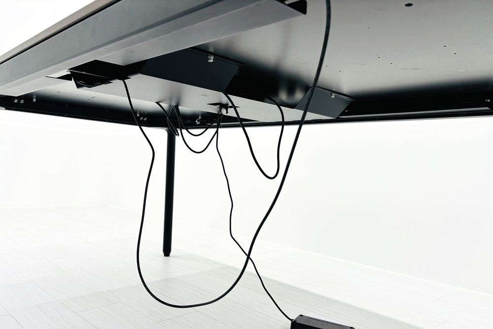 中古 電動机 オカムラ スイフト クアトロ Swift IV 昇降テーブル 幅1800 ミーティングテーブル 中古オフィス家具 1800/900/700～1150の画像