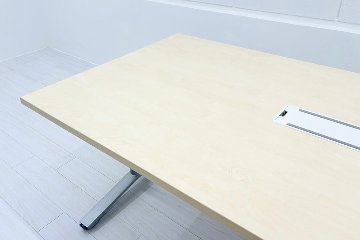 コクヨ ビエナ 中古 小型会議テーブル キャスター脚 会議机 ミーティングテーブル 幅1800 中古オフィス家具 1800/900/720の画像