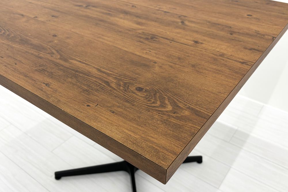 角テーブル 中古 休憩室用テーブル ミーティングテーブル 中古オフィス家具 800/800/720 木目の画像