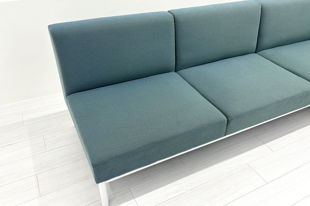 コクヨ コレッソ Collesso 中古 オフィスラウンジ 応接ソファー ラウンジソファ ラウンジチェア ソファー 中古オフィス家具 ブルー2820/142/700の画像