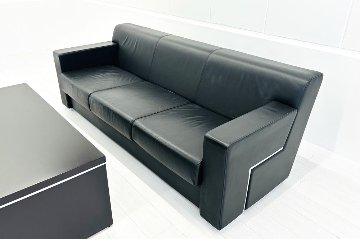 コクヨ ラシーマ 中古 応接セット レザー 応接家具 【4点セット】 応接ソファ 応接テーブル 応接ソファー 中古オフィス家具の画像