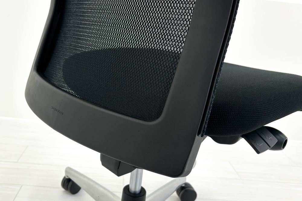 エトスチェア 中古 コクヨ フォスターエトス 肘無 事務椅子 座クッション 背メッシュ 中古オフィス家具 ブラックの画像
