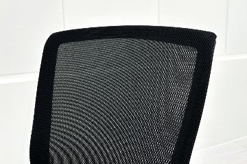 エトスチェア 中古 コクヨ フォスターエトス 肘無 事務椅子 座クッション 背メッシュ 中古オフィス家具 ブラックの画像