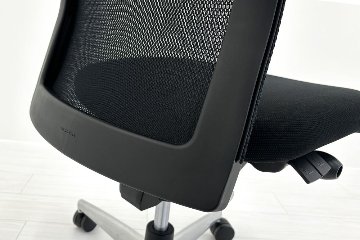 エトスチェア 中古 コクヨ フォスターエトス 肘無 事務椅子 座クッション 背メッシュ 中古オフィス家具 ブラックの画像