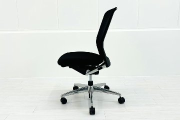 エトスチェア 中古 コクヨ フォスターエトス 肘無 事務椅子 座クッション 背メッシュ 中古オフィス家具 ブラックの画像