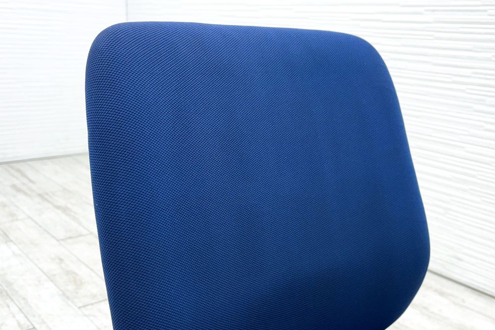 イトーキ トルテチェア 中古 肘無 ローバック ブルー 事務椅子 ITOKI 中古オフィス家具の画像