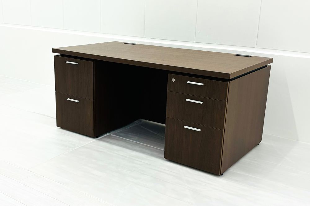 コクヨ 両袖机 幅1600 中古 役員デスク S370シリーズ 役員家具 マネージメントデスク 中古オフィス家具 1600/850/720の画像