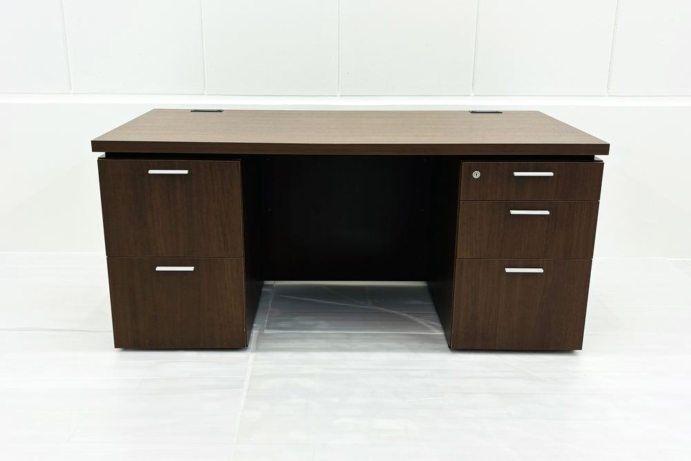 コクヨ 両袖机 幅1600 中古 役員デスク S370シリーズ 役員家具 マネージメントデスク 中古オフィス家具 1600/850/720の画像