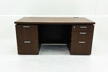 コクヨ 両袖机 幅1600 中古 役員デスク S370シリーズ 役員家具 マネージメントデスク 中古オフィス家具 1600/850/720の画像
