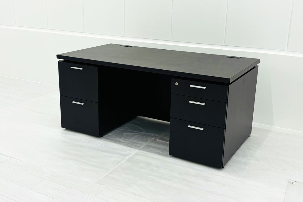 コクヨ 役員デスク 中古 両袖机 幅1600 S370シリーズ 役員家具 マネージメントデスク 中古オフィス家具 1600/850/720の画像