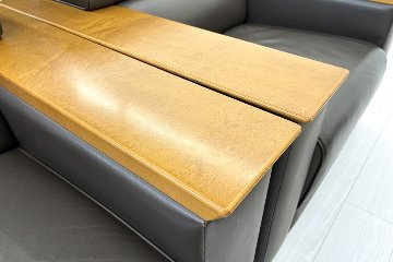 オカムラ 中古 プレビア 応接セット 【6点セット】 OKAMURA PREVIA 応接家具 レザー 応接ソファ 応接ソファー 中古オフィス家具の画像