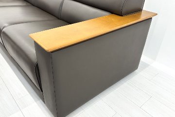 オカムラ 中古 プレビア 応接セット 【6点セット】 OKAMURA PREVIA 応接家具 レザー 応接ソファ 応接ソファー 中古オフィス家具の画像