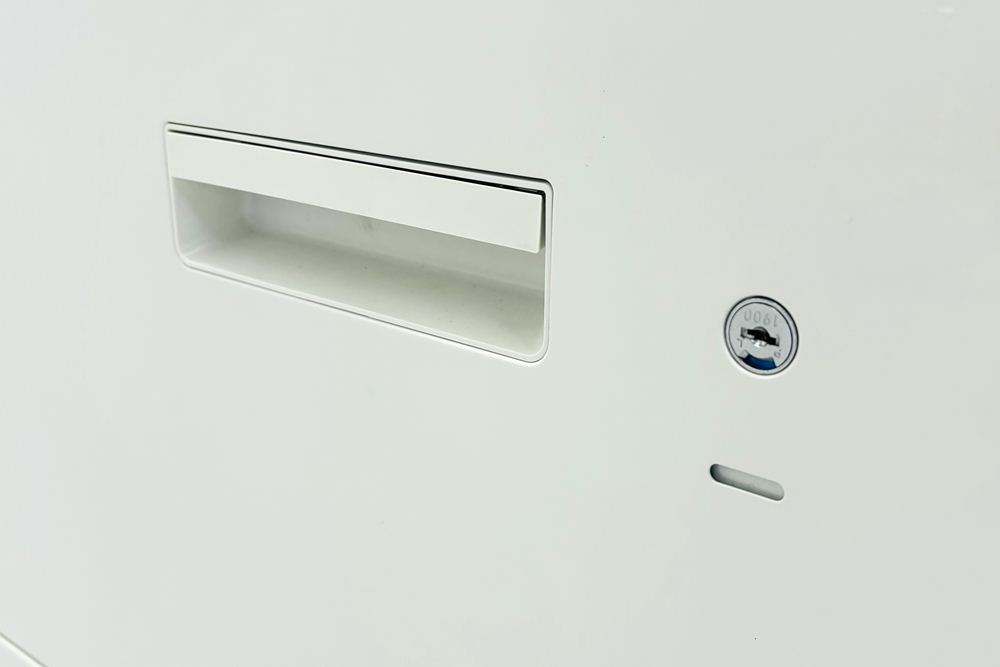 2段ラテラル書庫 スチール書庫 中古 キャビネット プラス 収納家具 L-6 L6-70H-2 ホワイト 中古オフィス家具 900/450/790の画像