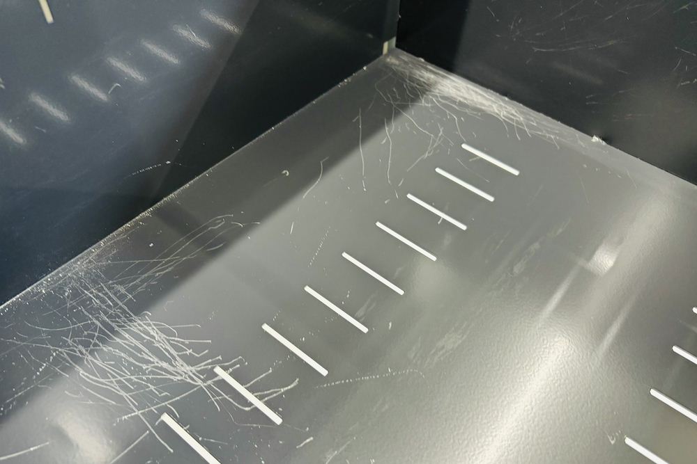 2段ラテラル書庫 スチール書庫 中古 キャビネット プラス 収納家具 L-6 L6-70H-2 ホワイト 中古オフィス家具 900/450/790の画像