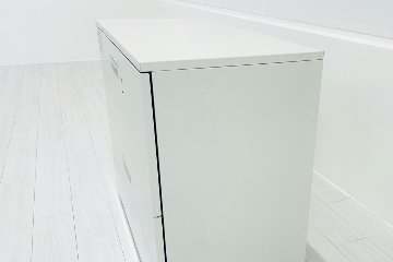 2段ラテラル書庫 スチール書庫 中古 キャビネット プラス 収納家具 L-6 L6-70H-2 ホワイト 中古オフィス家具 900/450/790の画像