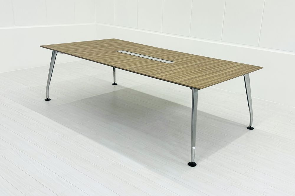 コクヨ サイビ SAIBI ミーティングテーブル 中古 幅2400 木目天板 会議机 中古オフィス家具 2400/1200/720の画像