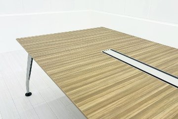 コクヨ サイビ SAIBI ミーティングテーブル 中古 幅2400 木目天板 会議机 中古オフィス家具 2400/1200/720の画像