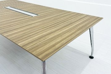 コクヨ サイビ SAIBI ミーティングテーブル 中古 幅2400 木目天板 会議机 中古オフィス家具 2400/1200/720の画像