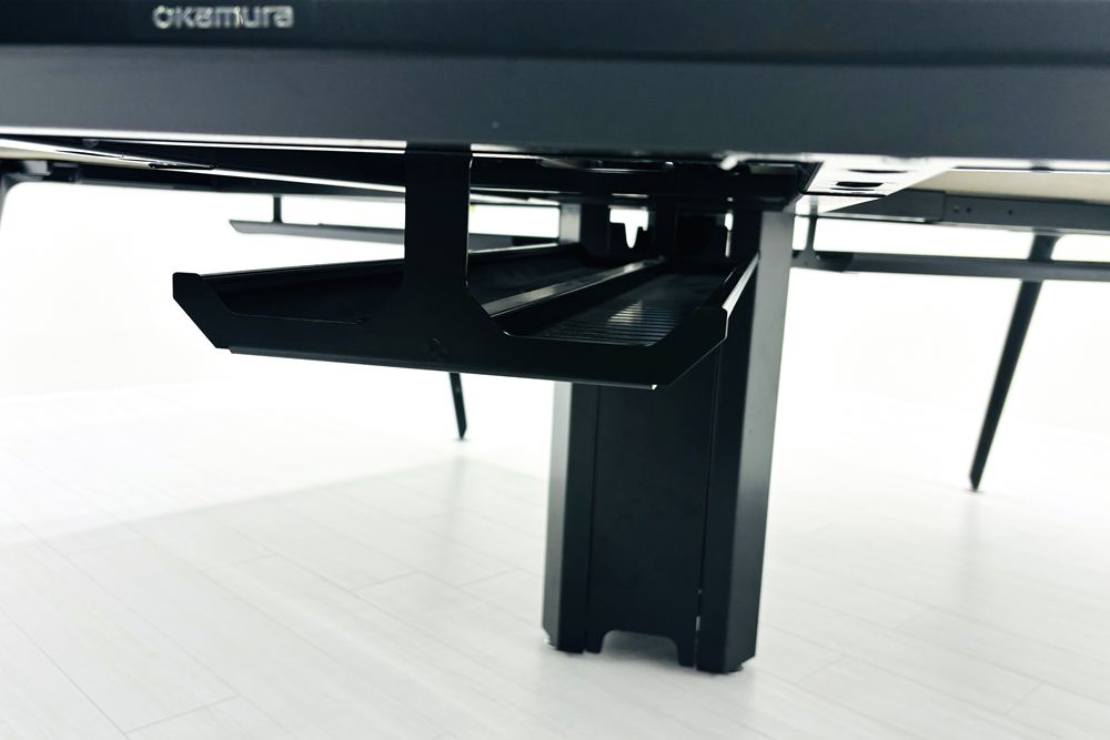 オカムラ プリシード ブーメランデスク 中古 【三台一式タイプ】 幅1200 中古オフィス家具 プライズウッドミディアムの画像