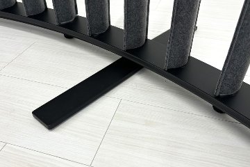 ルーバースクリーン コクヨ ストライプル stripel 中古 ラウンドタイプ 【2枚セット】 パーテーション ファブリックタイプ 1275/500/1630 グレー系色の画像