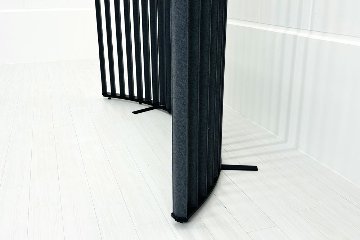 ルーバースクリーン コクヨ ストライプル stripel 中古 ラウンドタイプ 【2枚セット】 パーテーション ファブリックタイプ 1275/500/1630 グレー系色の画像