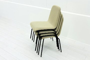 イトーキ knot Work ノットワークシリーズ 中古 ミーティングチェア 【4脚セット】 会議椅子 多目的チェア 中古オフィス家具の画像